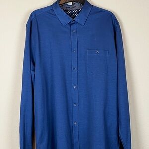 Ted Baker London blue with patterned lining dress shirt